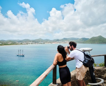 couple exploring in saint lucia