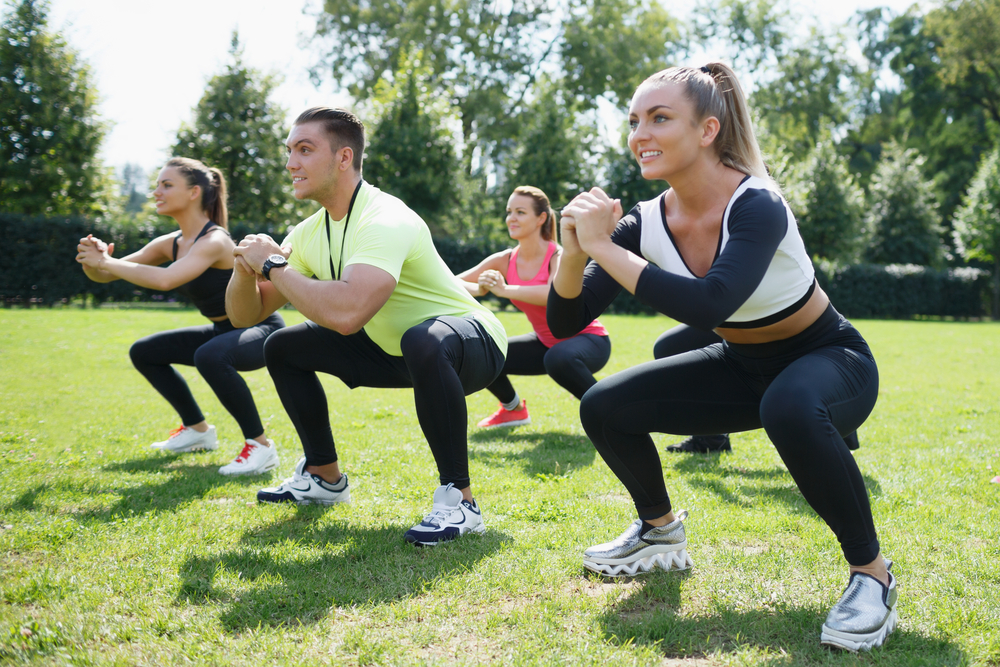 Outdoor exercise class