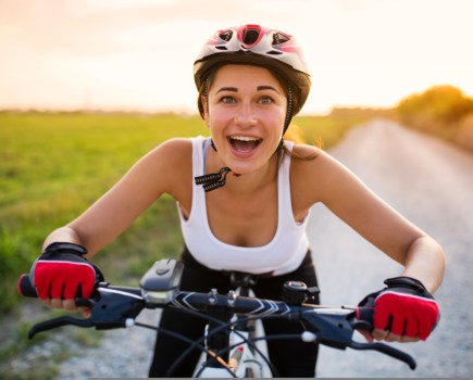 Woman cycling