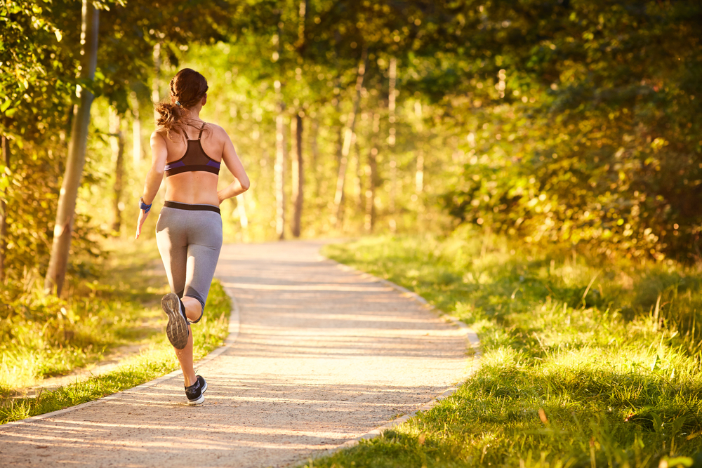 Exercising in hot weather running in parks summer