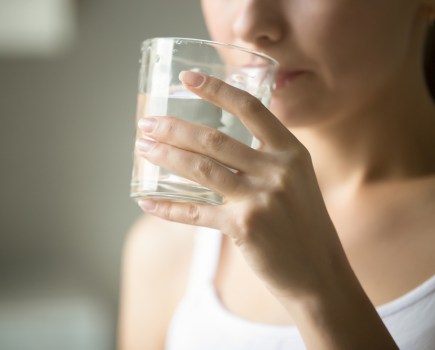 Woman drinking water