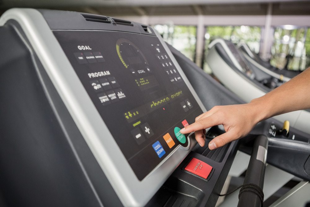 Treadmill console