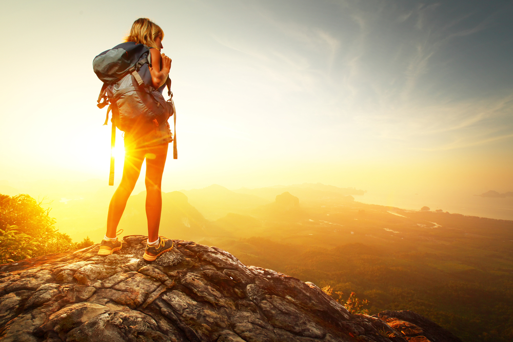 Woman hiking