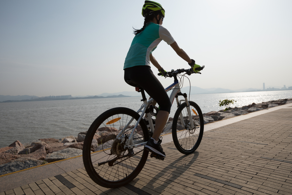 Woman cycling