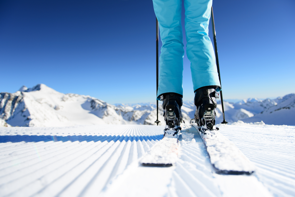 Woman skiing