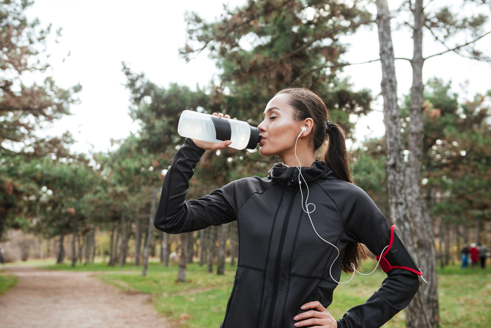 Woman drinking water