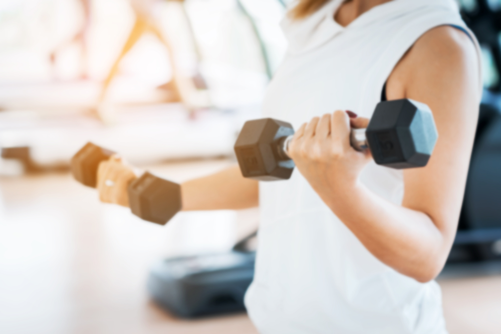 Woman lifting weights