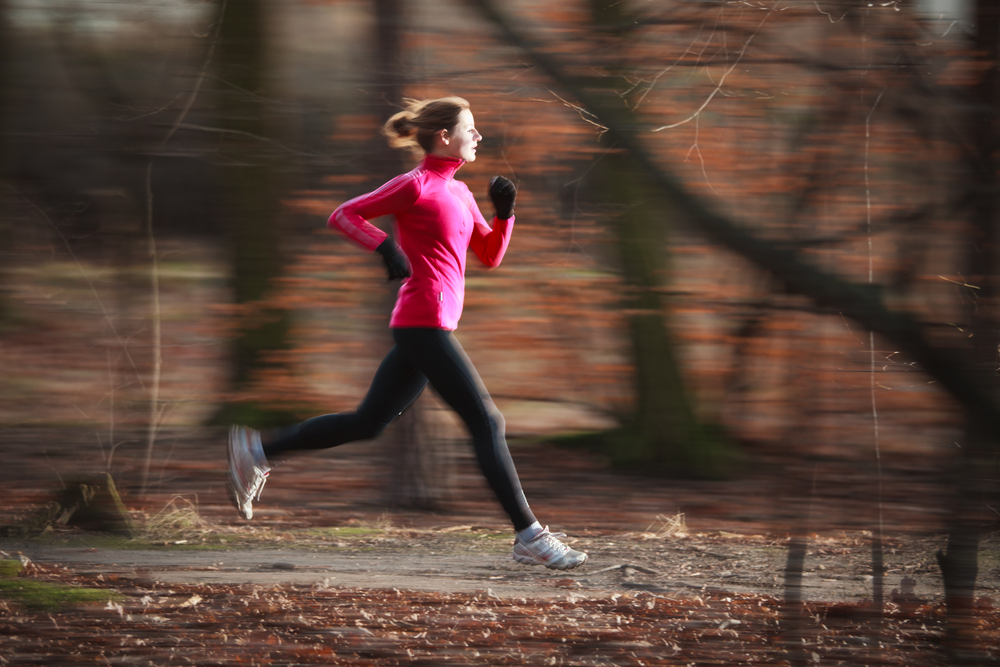 Running in the park