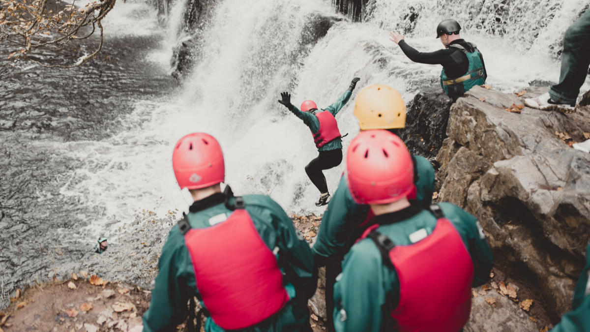 coasteering cliff jumping beach fitness