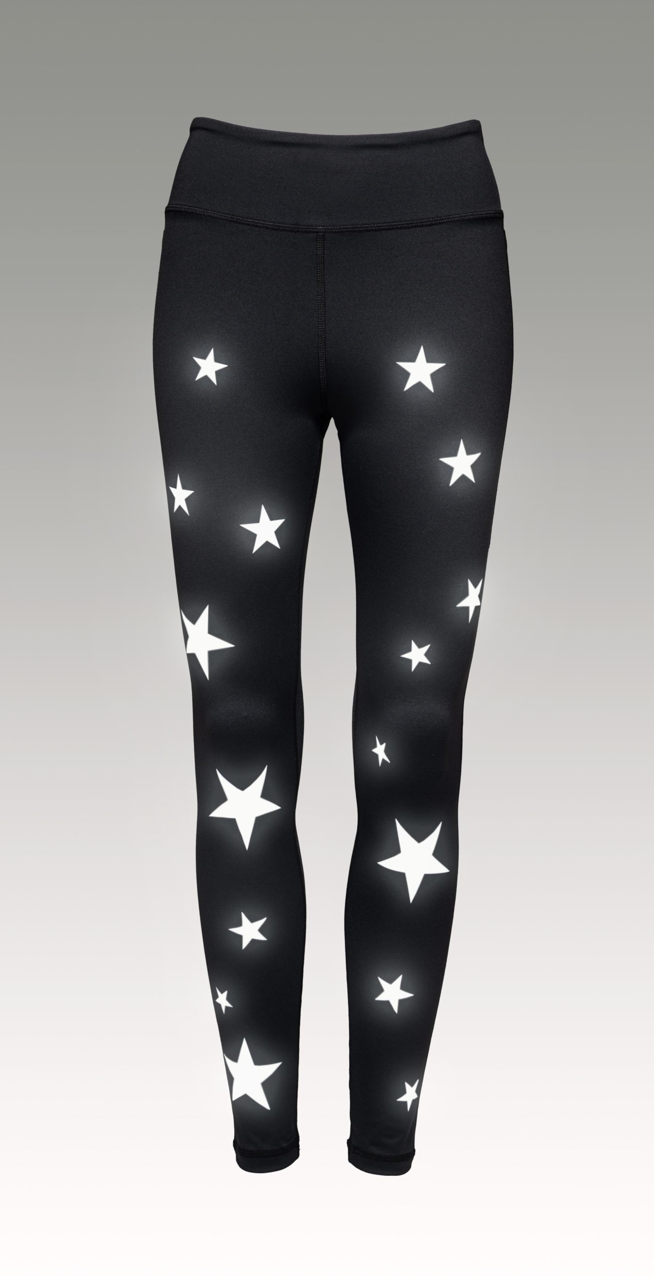 Black Reflective Star Leggings