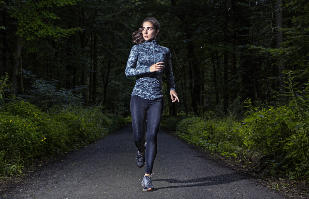 Tech Afterhours Women's Running Tights Black/Charcoal/Reflect