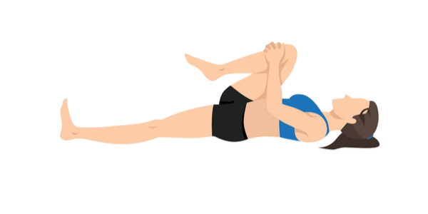 yoga for gut health ibs knee to chest
