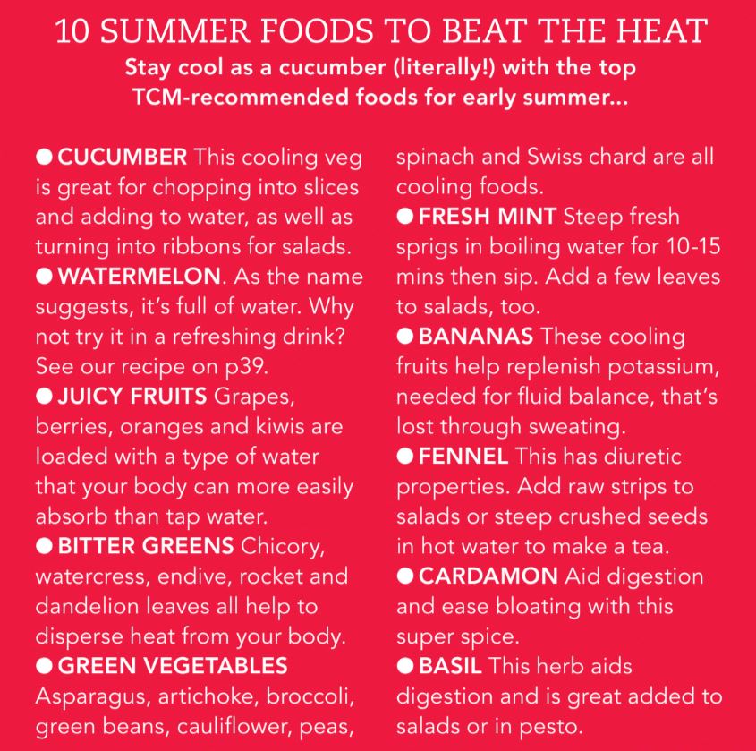 traditional chinese medicine cooling foods chart