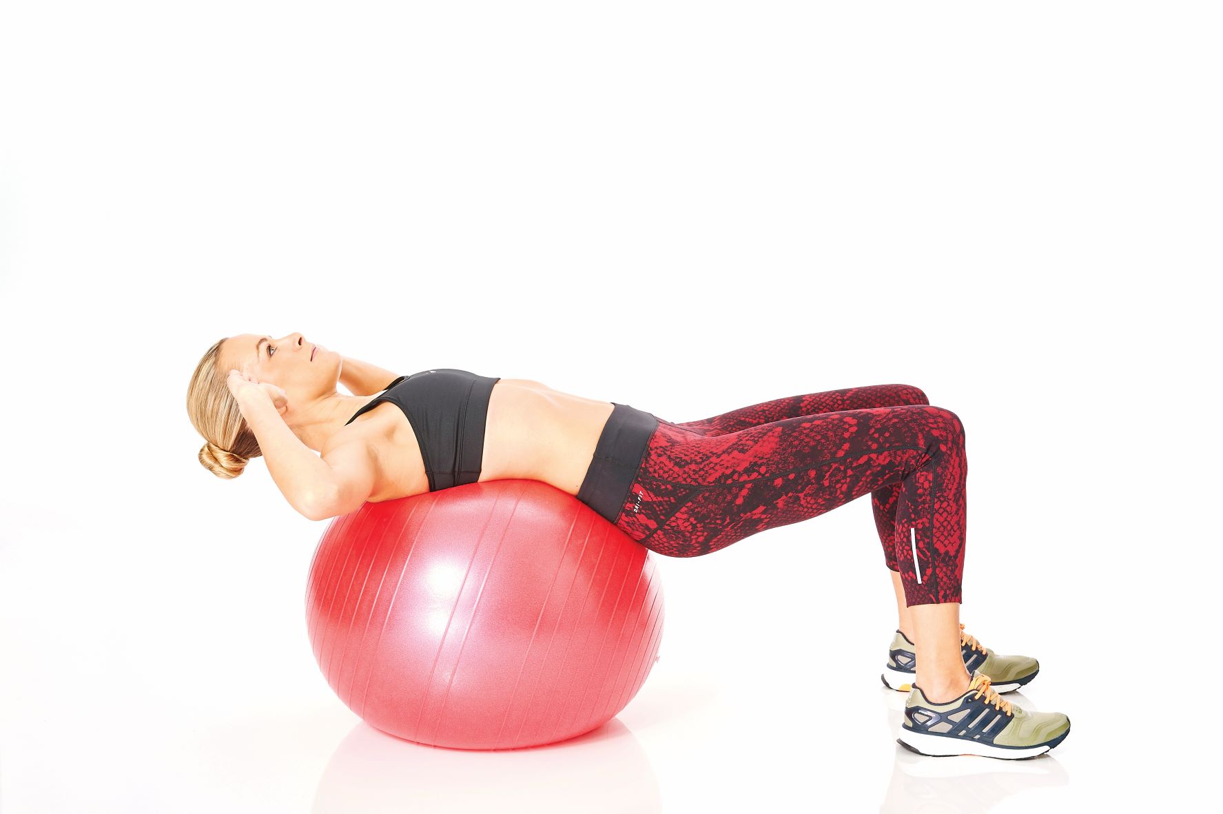 stability ball crunches 