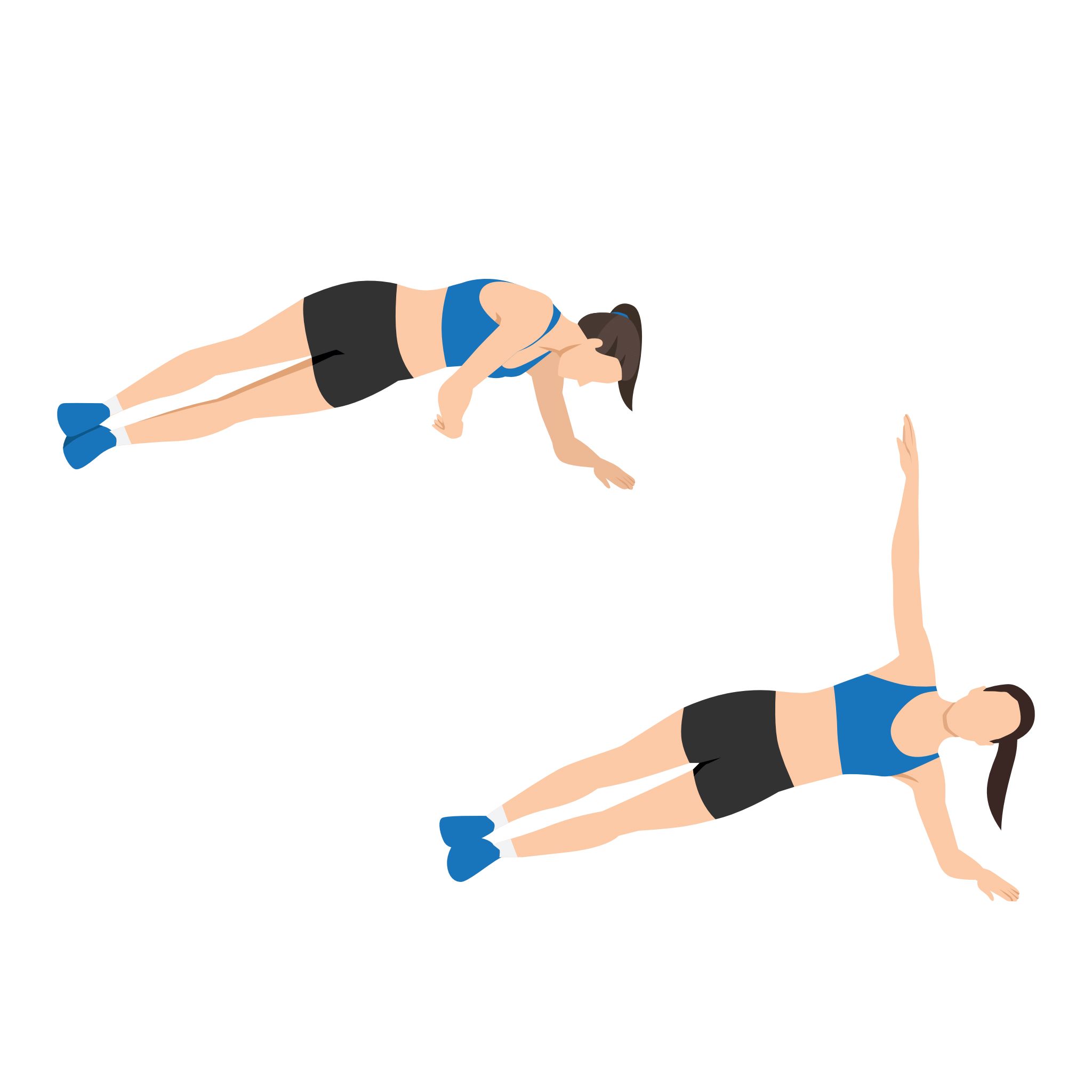 side plank rotations