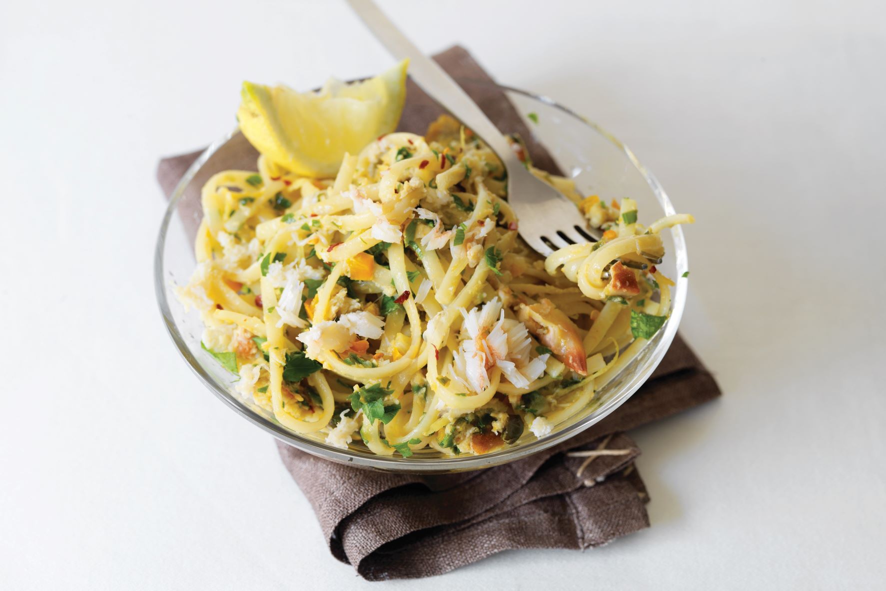 healthy crab linguine recipe