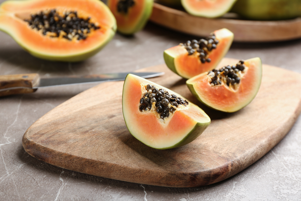 Papaya beste Lebensmittel zum Stressabbau