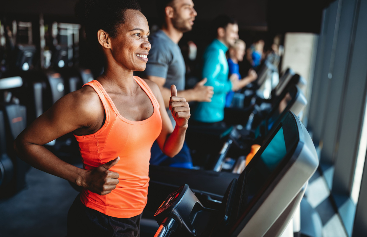 woman on treadmill