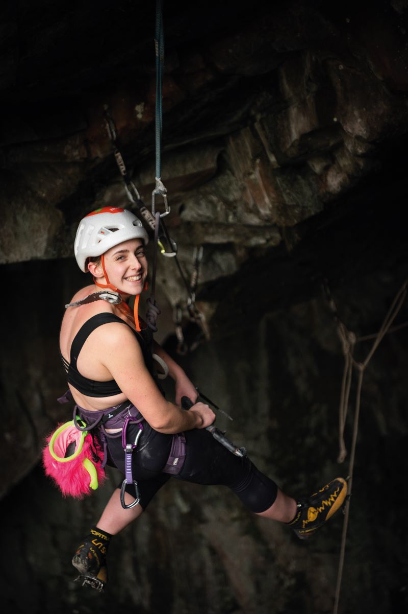 emma powell climbing in harness