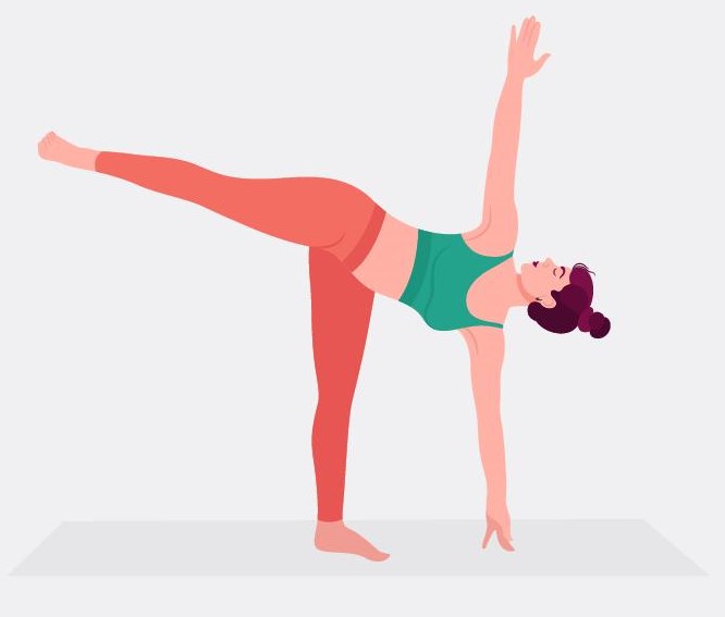 half moon yoga pose