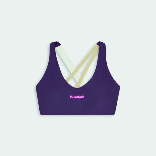 Maximise Sports Bra in Purple Pennant