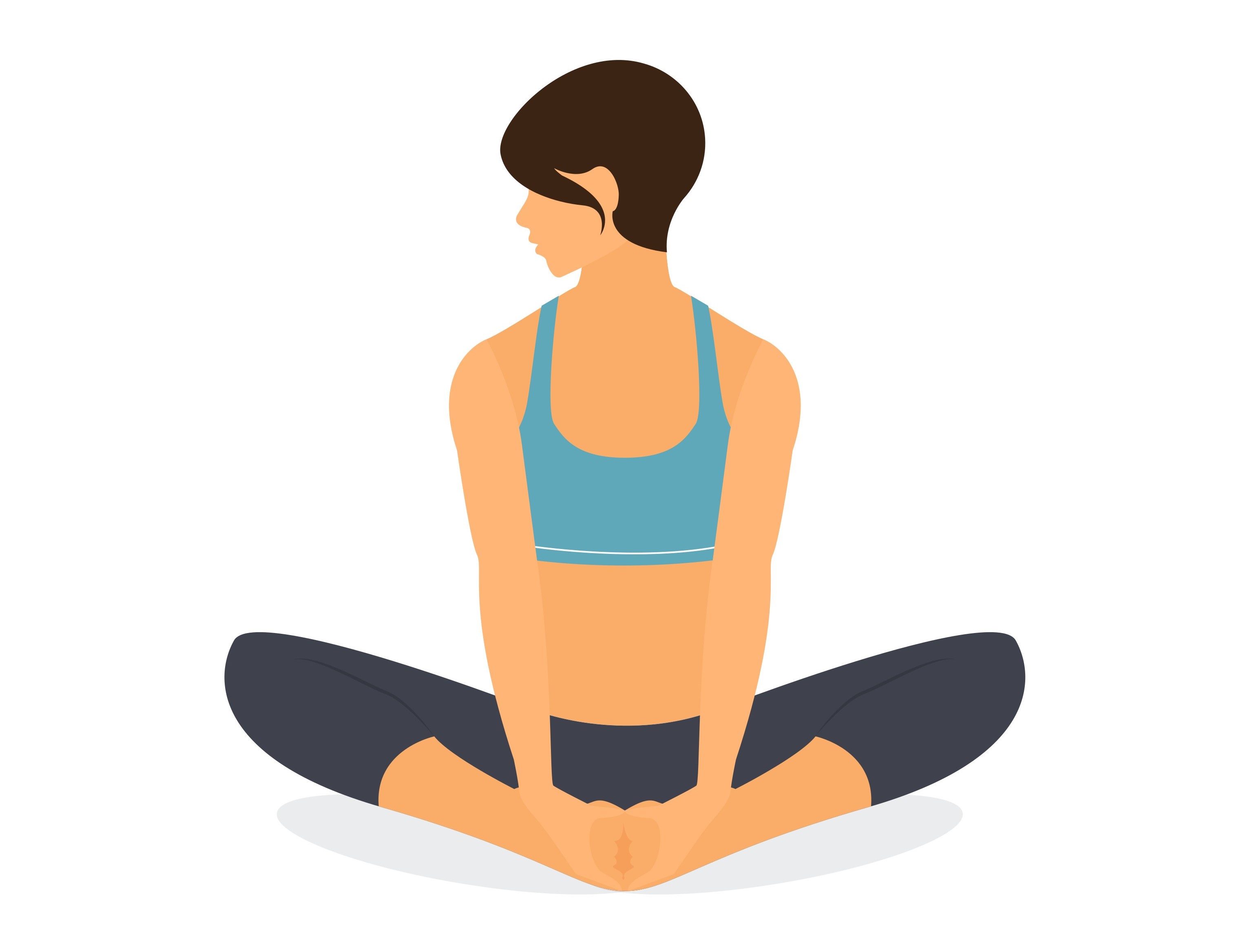 Hüftöffnung Yoga-Posen gebundener Winkel