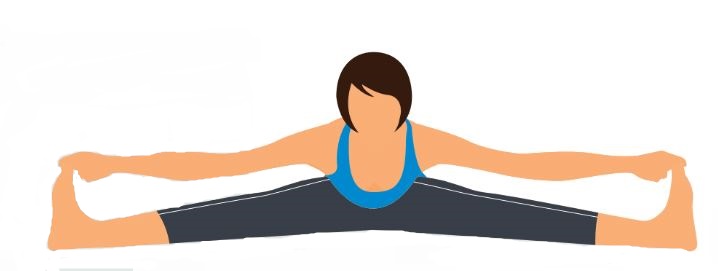 Hüftöffnungs-Yoga-Posen Weitwinkel-Vorwärtsbeuge
