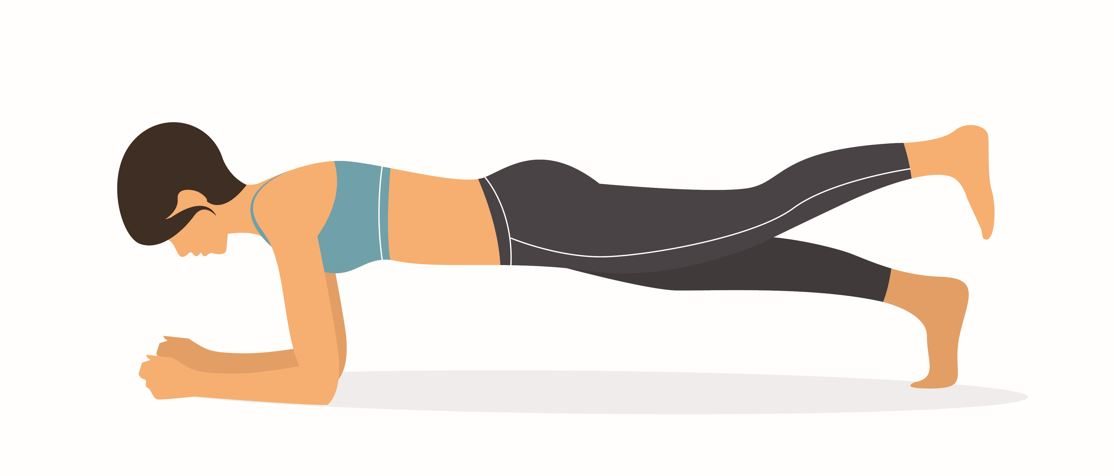Einbein-Plank-Yoga für die Armkraft
