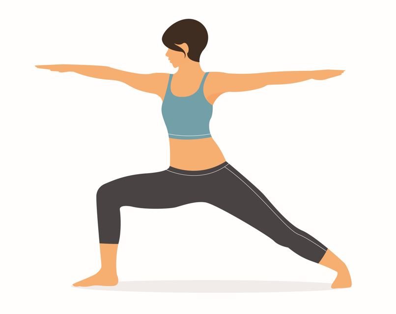 Krieger 2 Yoga-Pose für Armkraft