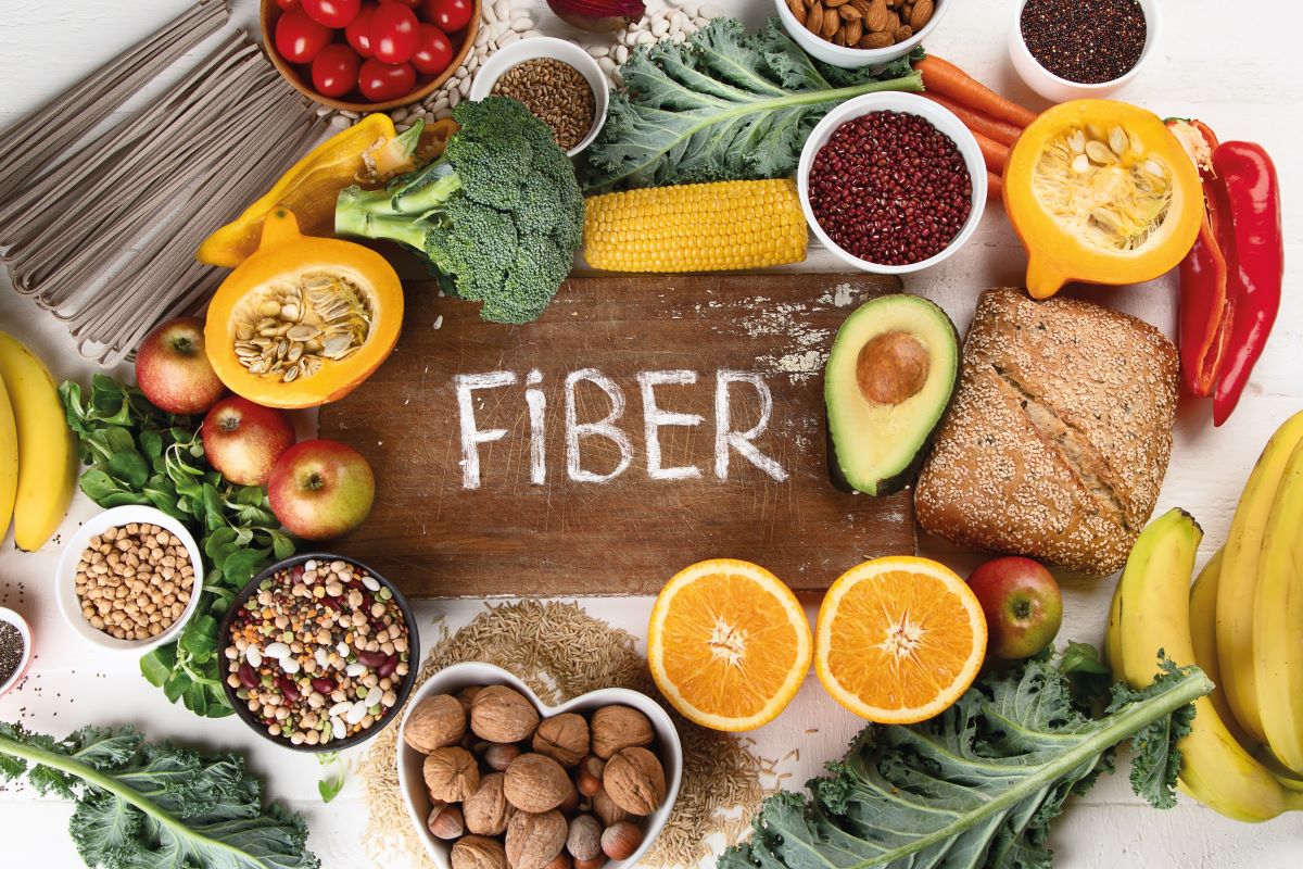 fibre concept fruits vegetables grains