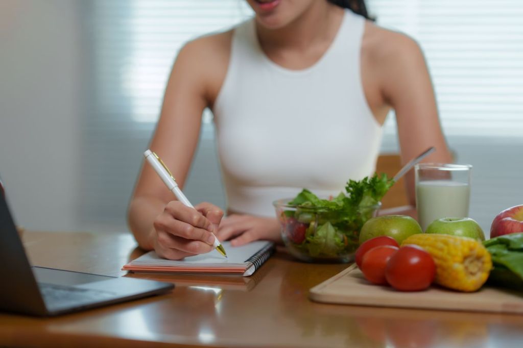 woman planning healthy meals