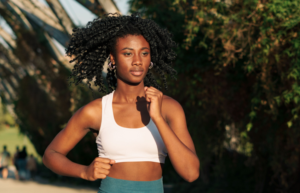 woman running focus