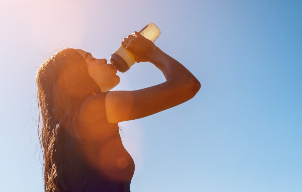 Hydration is key when knowing how to exercise safely in a heatwave