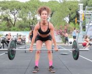 Woman strength training