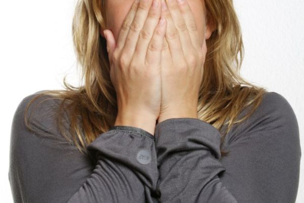 Young woman looking worried