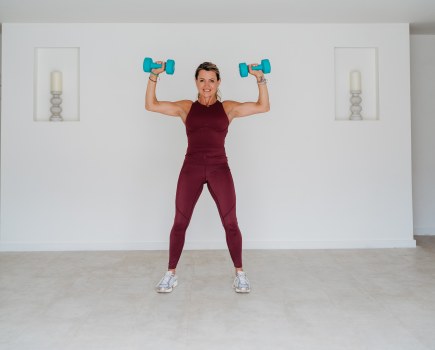 Woman doing weights