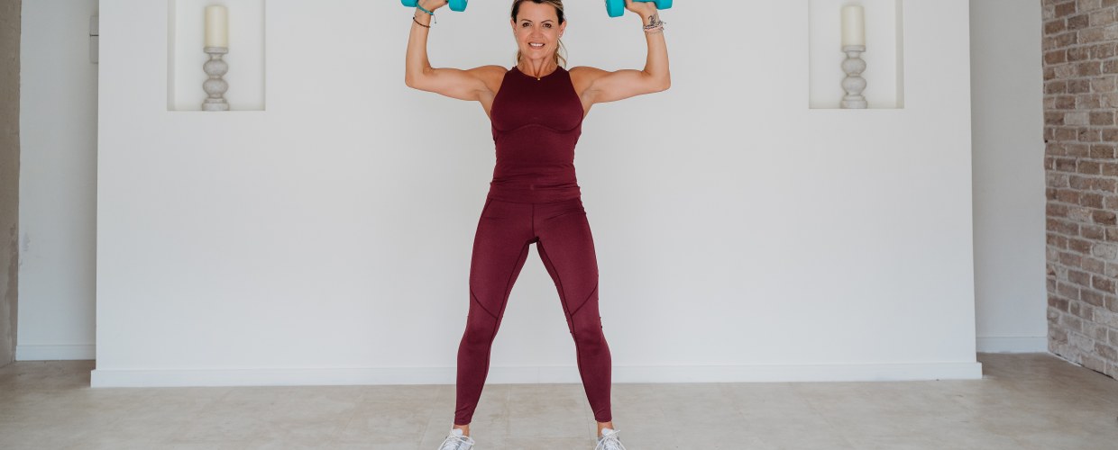 Woman doing weights