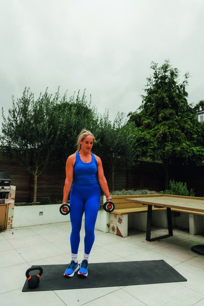 Hone your body from top to toe with a single set of dumbbells and this workout from top PT Sarah Campus