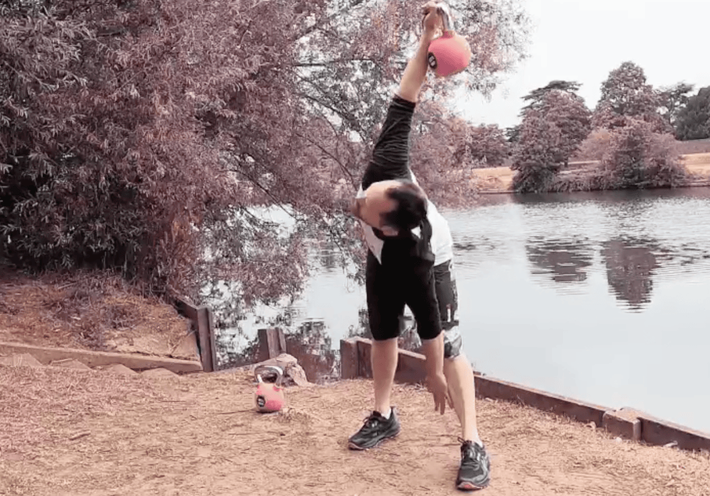Kettlebell windmill press